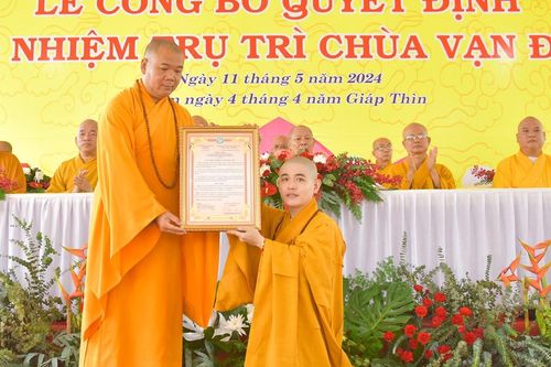 Đại đức Thích Hoằng Tâm đảm nhiệm trụ trì chùa Vạn Đức (Bến Tre)