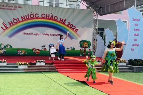 Trường Mầm non Sông Hiến tổ chức lễ hội nước chào hè năm 2024