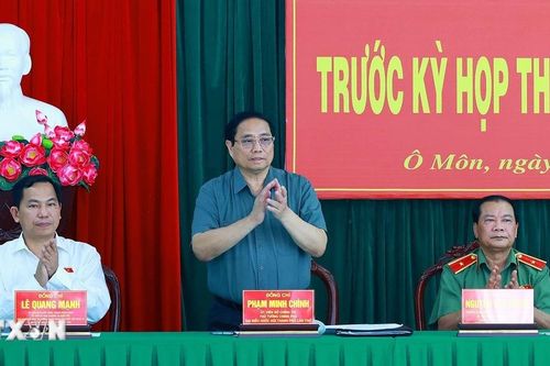 Thủ tướng Phạm Minh Chính tiếp xúc cử tri quận Ô Môn, thành phố Cần Thơ