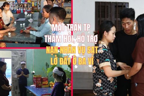 Mặt trận TP thăm hỏi, hỗ trợ nạn nhân vụ sạt lở đất ở Ba Vì
