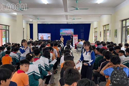 Hơn 1.000 học sinh được tuyên truyền, phổ biến, giáo dục pháp luật về trật tự, an toàn giao thông