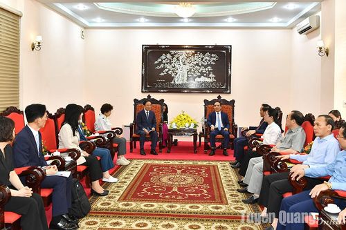 Các đồng chí lãnh đạo tỉnh tiếp và làm việc với Đoàn công tác huyện Imsil, tỉnh tự trị đặc biệt Jeonbuk, Hàn Quốc