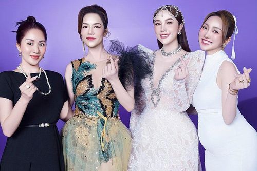 Bà xã Chi Bảo bầu 5 tháng tự tin khoe sắc cùng Thu Phương, Khánh Thi