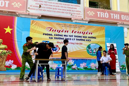 Học sinh trường THCS Lý Thường Kiệt chủ động, sáng tạo tìm hiểu tác hại của ma túy