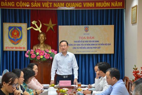 Tọa đàm xây dựng tiêu chí đánh giá công tác phổ biến, giáo dục pháp luật