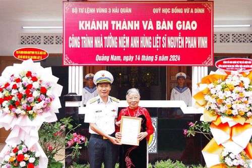 Khánh thành và bàn giao công trình tu bổ, tôn tạo nhà tưởng niệm Anh hùng liệt sỹ Nguyễn Phan Vinh