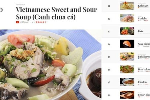Canh chua cá Việt Nam gây choáng khi lọt top 10 món cá ngon nhất thế giới