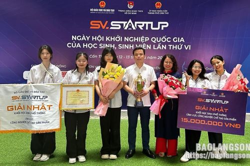 2 dự án của học sinh Lạng Sơn đạt giải tại Cuộc thi học sinh sinh viên với ý tưởng khởi nghiệp năm 2024