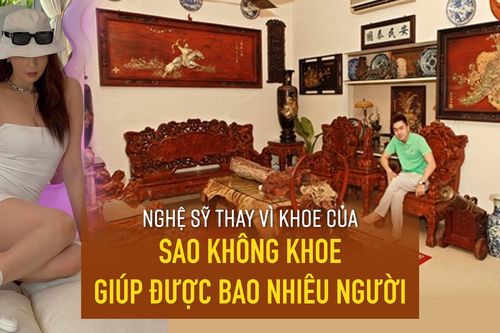 Nghệ sỹ thay vì khoe của sao không khoe giúp được bao nhiêu người?
