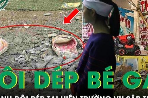 Ám ảnh đôi dép của bé gái tại hiện trường vụ sập tường khu vui chơi ở Ba Vì