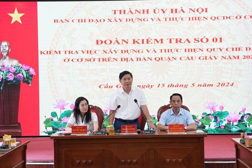 Kiểm tra việc xây dựng và thực hiện quy chế dân chủ tại quận Cầu Giấy