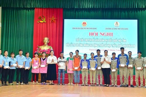 Đoàn ĐBQH Tuyên Quang tiếp xúc cử tri công nhân lao động