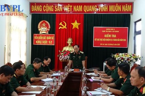 Đoàn kiểm tra Quân khu 5 kiểm tra tại VKSQS Khu vực 52