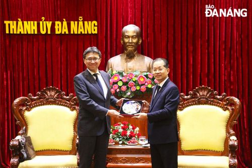 Bí thư Thành ủy Nguyễn Văn Quảng tiếp tân Tổng Lãnh sự Nhật Bản tại Đà Nẵng