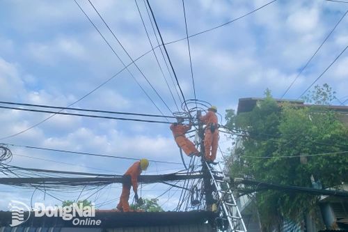 Khắc phục sự cố mất điện cho hơn 400 hộ dân sau đám cháy Nhà văn hóa tại phường Tam Hòa