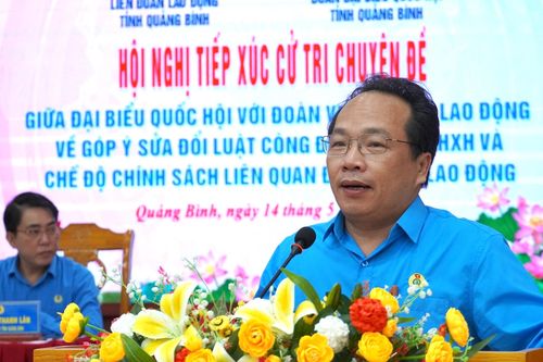 Quảng Bình: Đoàn viên công đoàn, người lao động tham góp nhiều nội dung sửa đổi Luật Công đoàn, Luật Bảo hiểm xã hội