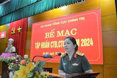 Cơ quan Tổng cục Chính trị bế mạc tập huấn công tác Đảng, công tác chính trị năm 2024