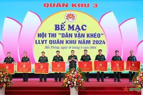 Bế mạc Hội thi 'Dân vận khéo' lực lượng vũ trang Quân khu 3 năm 2024