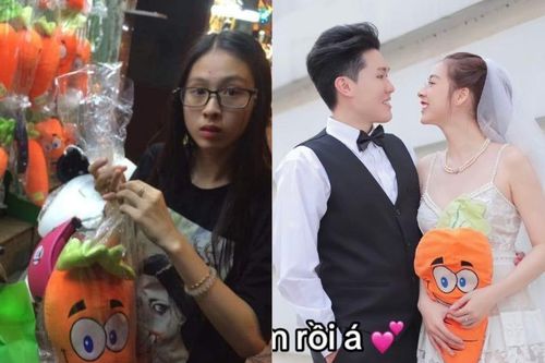 Chụp hình cưới mang cà rốt bông cũ, cặp đôi tiết lộ lý do