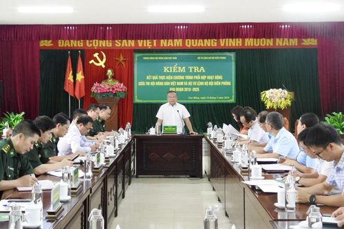 Kiểm tra kết quả thực hiện chương trình phối hợp hoạt động giữa Trung ương Hội Nông dân và Bộ Tư lệnh Bộ đội Biên phòng