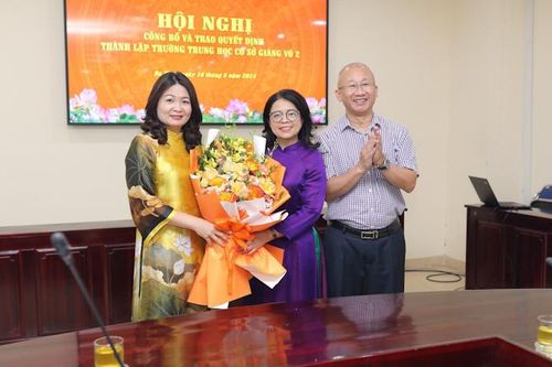 Công bố thành lập Trường trung học cơ sở Giảng Võ 2