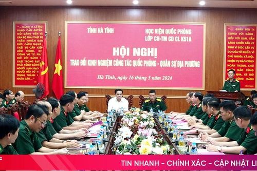 Học viện Quốc phòng và tỉnh Hà Tĩnh trao đổi kinh nghiệm công tác QP-QS địa phương