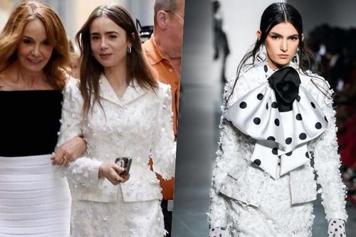 Lily Collins diện trang phục của Đỗ Mạnh Cường quay phim 'Emily in Paris'