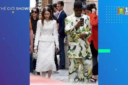 Lily Collins mặc thiết kế của Đỗ Mạnh Cường quay 'Emily in Paris'