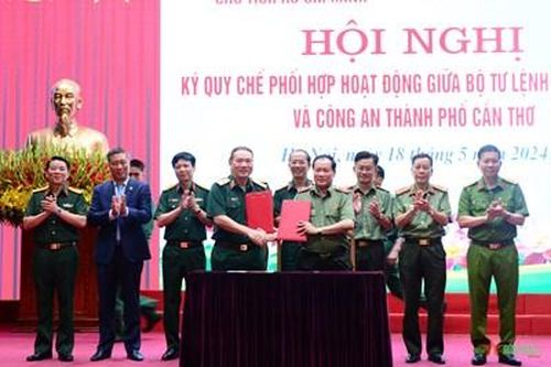 Bộ tư lệnh Bảo vệ Lăng Chủ tịch Hồ Chí Minh và Công an thành phố Cần Thơ ký kết quy chế phối hợp