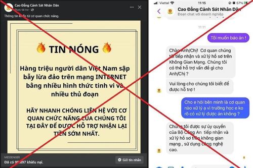 Đề phòng thủ đoạn giả mạo Cao đẳng Cảnh sát nhân dân để lừa tiền