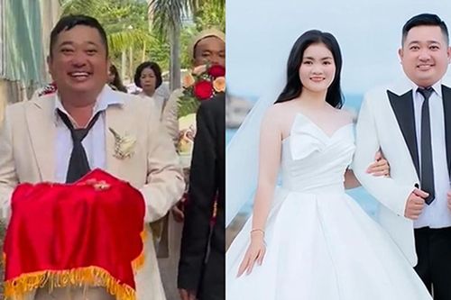 'Cò' Phùng Ngọc xúc động trong lễ cưới với vợ kém 10 tuổi