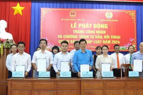 Công đoàn ngành Giao thông Vận tải: Ký kết thỏa ước lao động tập thể nhóm với 3 doanh nghiệp