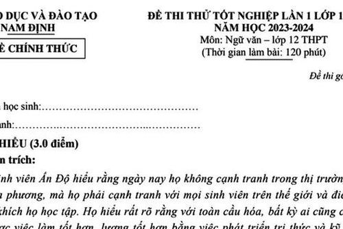 Đề thi Ngữ văn: Sự cần thiết của việc tự nâng cao kĩ năng trong bối cảnh toàn cầu hóa