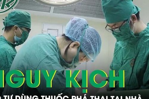 Nguy kịch, mạch nhanh, bụng gò cứng do tự dùng thuốc phá thai tại nhà