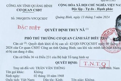 Truy nã đặc biệt người đàn ông nghi giết 'vợ hờ' rồi bỏ trốn