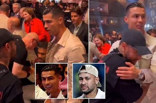 Neymar, Ronaldo dự khán ở trận đấu quyền anh thế kỷ