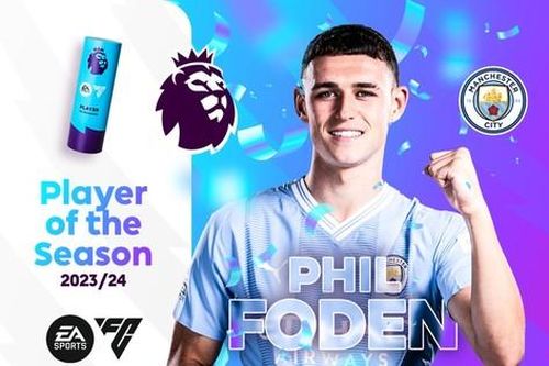 Phil Foden đoạt giải Cầu thủ xuất sắc nhất Premier League 2023/2024