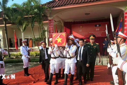 Hồi hương hài cốt liệt sỹ hy sinh tại Nam Lào về với đất mẹ