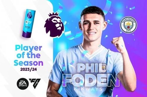 Phil Foden giành danh hiệu Cầu thủ xuất sắc nhất Ngoại hạng Anh 2023/24