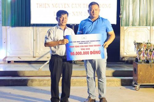 Giải bóng đá thiện nguyện xã Cam Thịnh Đông: Tặng kinh phí xây dựng 2 căn nhà và nhiều phần quà cho người nghèo