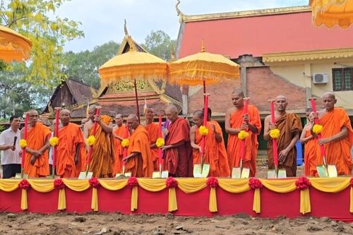 Trà Vinh: Lễ khởi công xây dựng trường học tại chùa Âng