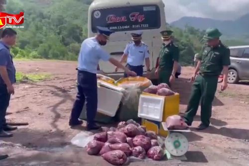 'Chặn' chuyến xe khách chở nội tạng động vật 'bẩn' sang Lào tiêu thụ