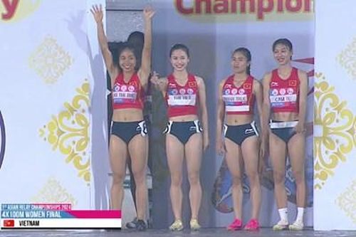 Điền kinh Việt Nam giành huy chương đồng châu Á nội dung 4x100m nữ