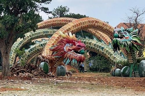 Bị phạt gần 100 triệu đồng vì mang linh vật rồng từ đường hoa Nguyễn Huệ lên lắp đặt ở Đà Lạt