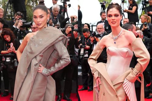 Thảm đỏ Cannes ngày 7: Miss Universe 2015 như quấn chăn lên người, Coco Rocha lộ dấu hiệu lão hóa