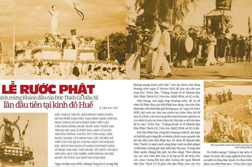 Lễ rước Phật kính mừng Khánh đản của Đức Thích Ca Mâu Ni lần đầu tiên tại kinh đô Huế