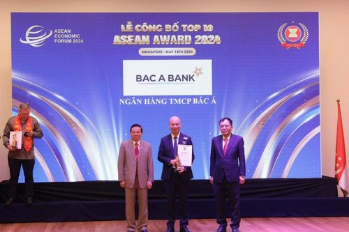 BAC A BANK được vinh danh top 10 doanh nghiệp tiêu biểu ASEAN 2024