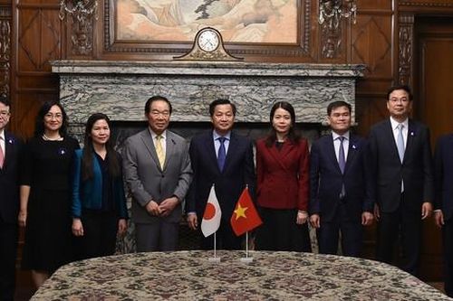 Phó Thủ tướng Lê Minh Khái hội kiến Chủ tịch Hạ viện Nhật Bản Nukaga Fukushiro