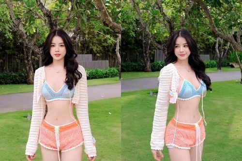 Rời sàn diễn, 'búp bê DJ' Mie lên đồ đi biển cực chất