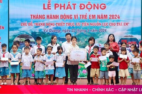 Vũ Quang, Hương Sơn phát động Tháng hành động vì trẻ em
